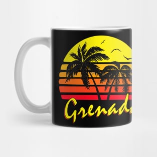 Grenada Retro Sunset Mug